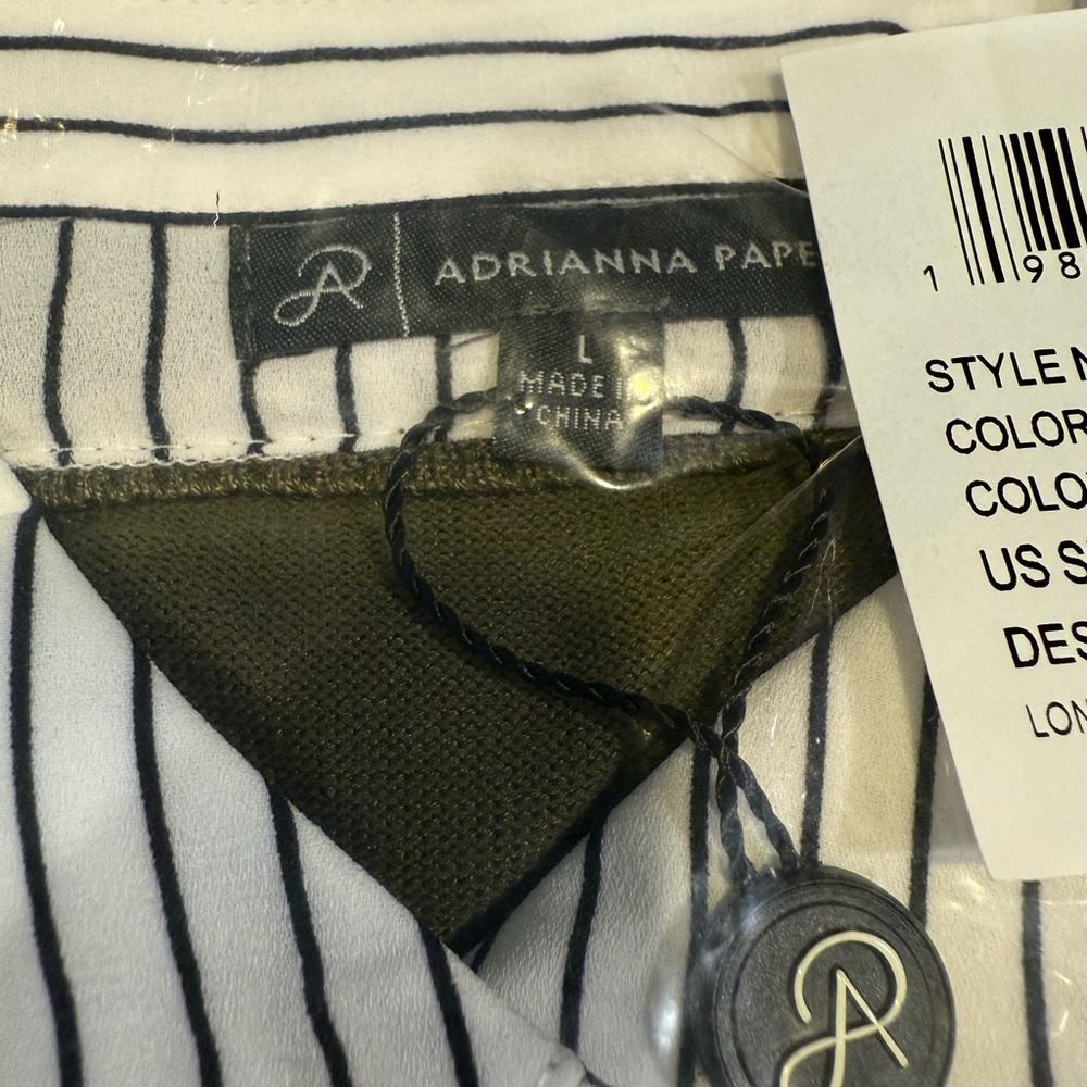 Adrianna Papell Olive Green Twover Sweater Blouse - Picture 5 of 5